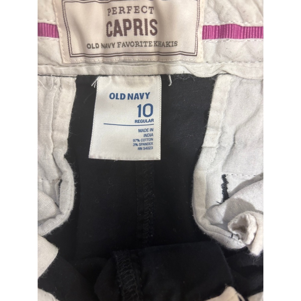 Old Navy Perfect Capris Black Chino Women's 10 - Picture 5 of 5